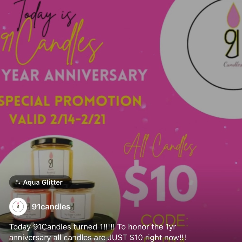 Handcrafted soy candles